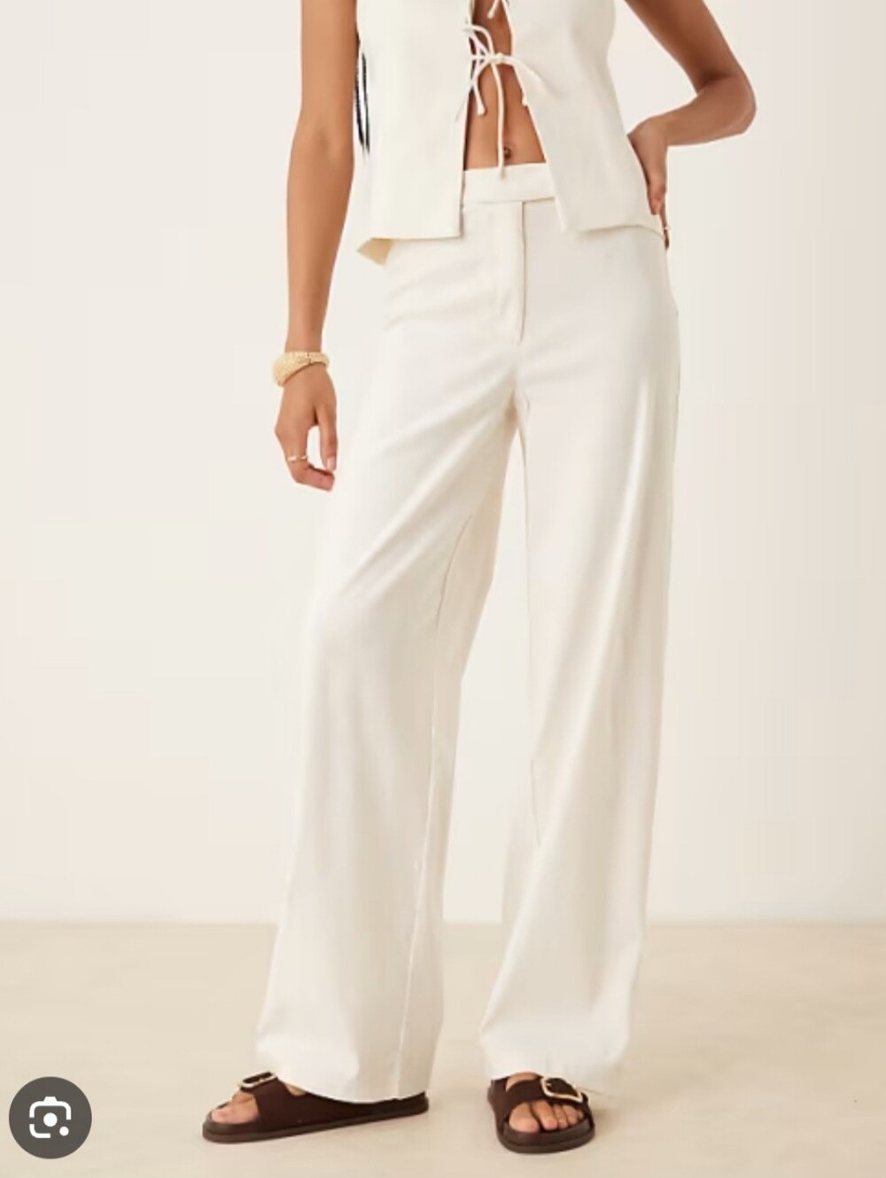 Mango Wide-Leg High-Rise Palatzo Pants